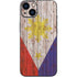 Philippines Flag Dark Wood iPhone 15 Plus Skin